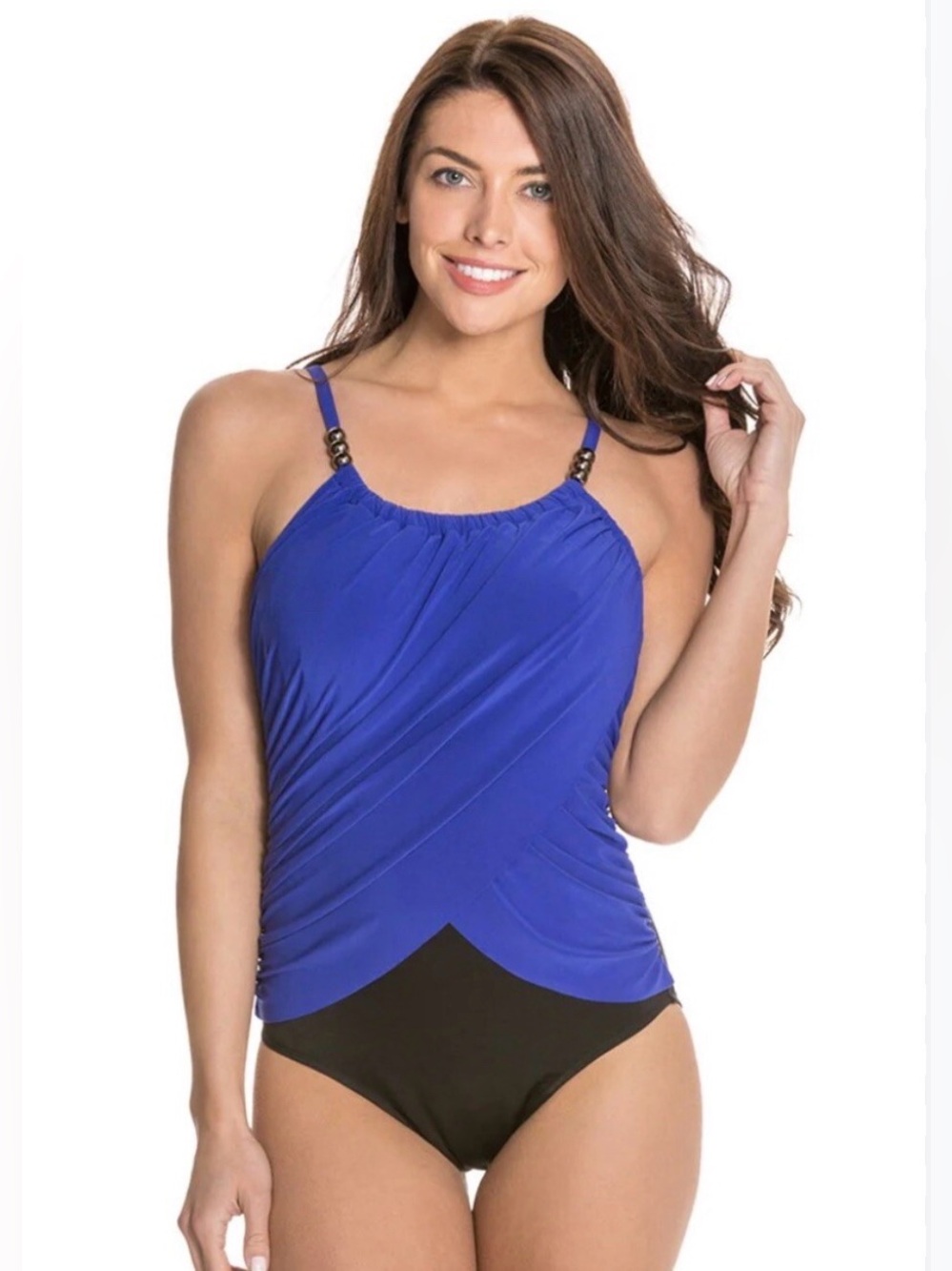 NWT Magicsuit Solid ultramarine 
 Colorblock Lisa One Piece Swimsuit Size 12